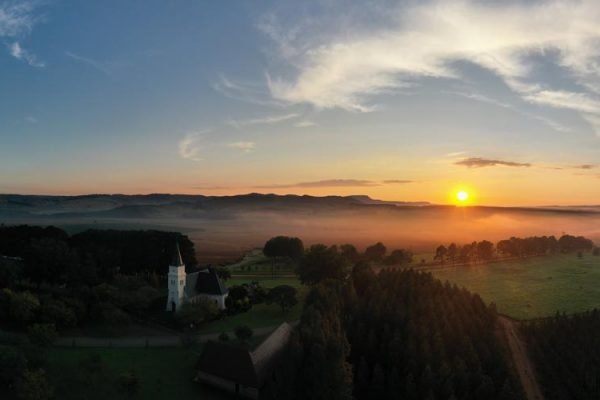 Lutherische Gemeinde Lüneburg Lutheran Congregation - Drone photo of Church at Sunrise